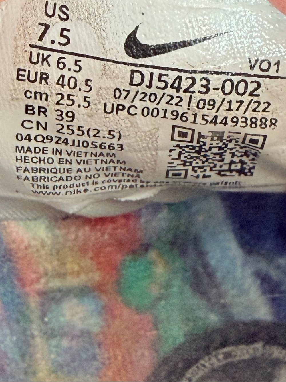 Nike Lifer Basketball Sneakers LeBron 20 Low Top Multicolor Grey Blue Size 7.5 - Picture 4 of 16